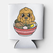 Cockapoo Eating Ramen Noodles Spoodle Dog Japanisc Dosenkühler (Vorderseite)