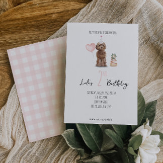 Cockapoo Einladung zum Geburtstag - Mädchen