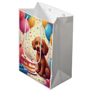 Cockapoo-Geburtstagsfeier Mittlere Geschenktüte