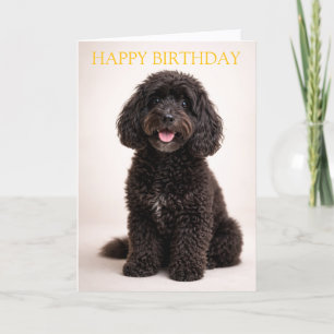 Cockapoo-Geburtstagskarte Süßer Hund Minimal Desig Karte