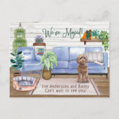  Cockapoo Gemütlich Neue Zuhause Moving          Ankündigungspostkarte (Vorderseite)