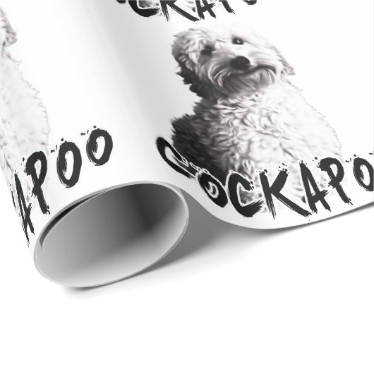 Cockapoo Geschenkpapier (Rolleneckpunkt)