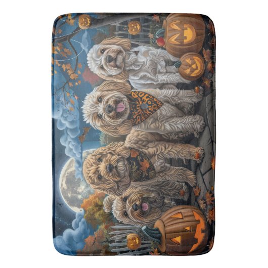 Cockapoo Halloween Spooky Badematte (Vorderseite Vertikal)