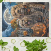 Cockapoo Halloween Spooky Geschirrtuch (Gefaltet)