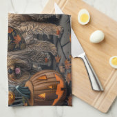 Cockapoo Halloween Spooky Geschirrtuch (Viertel Falte)