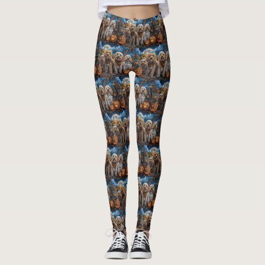 Cockapoo Halloween Spooky Leggings (Vorderseite)