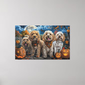 Cockapoo Halloween Spooky Leinwanddruck (Vorderseite)