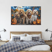 Cockapoo Halloween Spooky Leinwanddruck (Insitu (Schlafzimmer))