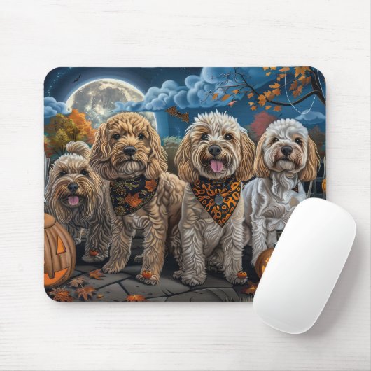 Cockapoo Halloween Spooky Mousepad (Mit Mouse)