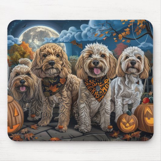 Cockapoo Halloween Spooky Mousepad (Vorne)