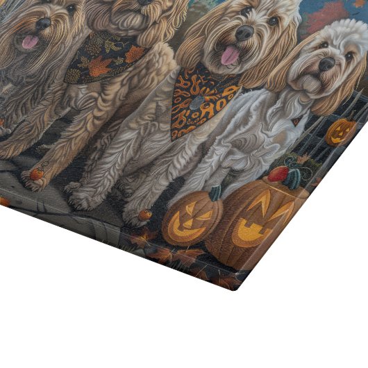 Cockapoo Halloween Spooky Schneidebrett (Ecke)