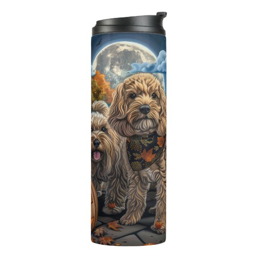 Cockapoo Halloween Spooky Thermosbecher (Nach links gedreht)