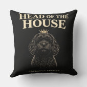 Cockapoo Head Of The House Gift | Funny Dog Owner  Kissen (Rückseite)