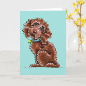 Cockapoo Heart Collar Karte (Gelbe Blume)