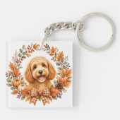Cockapoo-Herbstkranz Schlüsselanhänger (Rückseite)