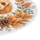 Cockapoo-Herbstkranz Schneidebrett (Ecke)
