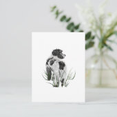 Cockapoo Hund, Aquarell Postkarte (Stehend Vorderseite)