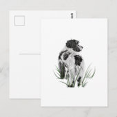 Cockapoo Hund, Aquarell Postkarte (Vorne/Hinten)