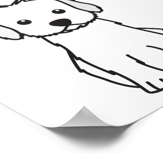 Cockapoo Hund Cartoon Poster (Ecke)