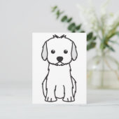 Cockapoo Hund Cartoon Postkarte (Stehend Vorderseite)