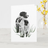 Cockapoo Hund, Dankeskarten, Aquarell Kunst Karte (Gelbe Blume)