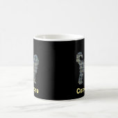 Cockapoo Hund Gelb- und Schwarz-Gitter-Linie Kaffeetasse (Mittel)