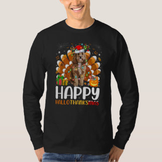 Cockapoo Hund Halloween Weihnachten Frohe Hallotha T-Shirt