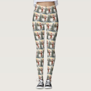 Cockapoo Hund im Schnee Weihnachten Leggings