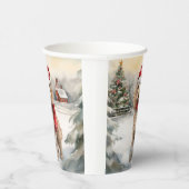 Cockapoo Hund im Schnee Weihnachten Pappbecher (Rechts)