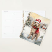 Cockapoo Hund im Schnee Weihnachten Planer (Anzeige)