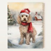 Cockapoo Hund im Schnee Weihnachten Planer (Rückseite)