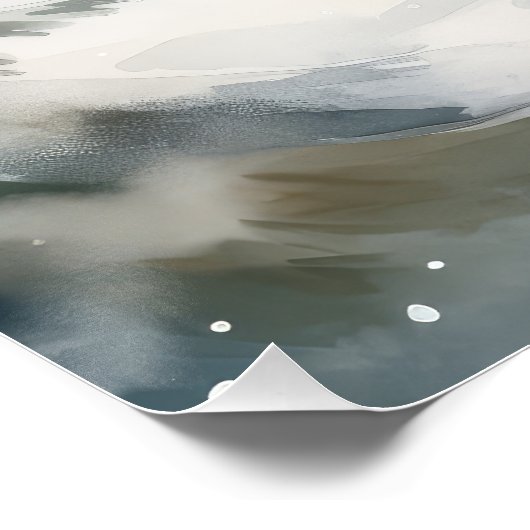 Cockapoo Hund im Schnee Weihnachten Poster (Ecke)