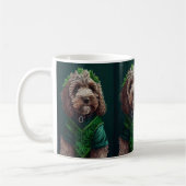 Cockapoo-Hund im St. Patrick's Day-Kleid Kaffeetasse (Links)