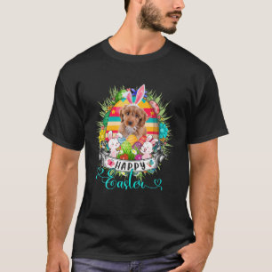 Cockapoo Hund in Ostereier Basket Bunnies Happy E T-Shirt