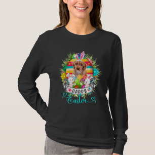 Cockapoo Hund in Ostereier Basket Bunnies Happy E T-Shirt