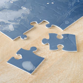 Cockapoo Hund in Sledge Lass es Schnee Weihnachten Puzzle (Seite)