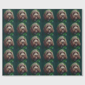Cockapoo Hund in St. Patrick's Day Dress Geschenkpapier (Flach)