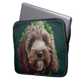 Cockapoo Hund in St. Patrick's Day Dress Laptopschutzhülle (Vorderseite Links)