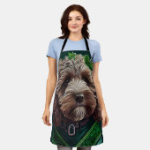 Cockapoo Hund in St. Patrick's Day Dress Schürze (Getragen)