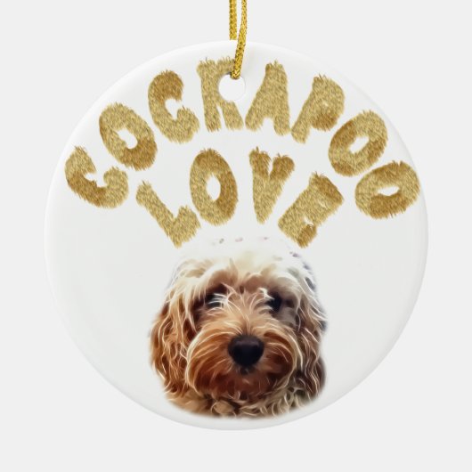Cockapoo Hund Keramikornament (Vorne)