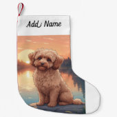 Cockapoo Hund Kleiner Weihnachtsstrumpf (Vorderseite)