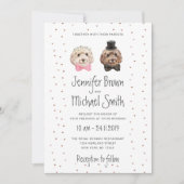 Cockapoo Hund Lover Bride Groom Hochzeit Einladung (Vorderseite)