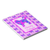 Cockapoo Hund Lover Pink & Blue Silhouette Notizblock (angewinkelt)