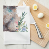 Cockapoo Hund Mama Floral Geschirrtuch (Viertel Falte)