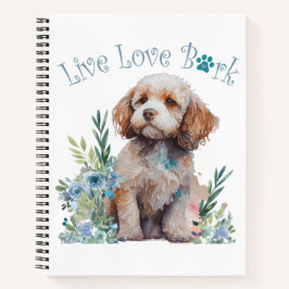 Cockapoo Hund Mama Floral Notizblock