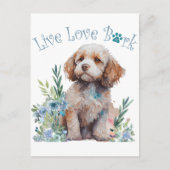 Cockapoo Hund Mama Floral Postkarte (Vorderseite)