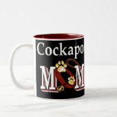 Cockapoo Hund Mama Geschenke Zweifarbige Tasse (Links)