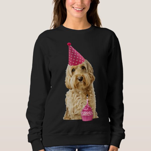 Cockapoo Hund mit Cup Kuchen Cockapoo Mama Cockerp Sweatshirt (Vorderseite)