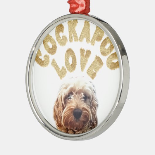 Cockapoo Hund Ornament Aus Metall (Links)