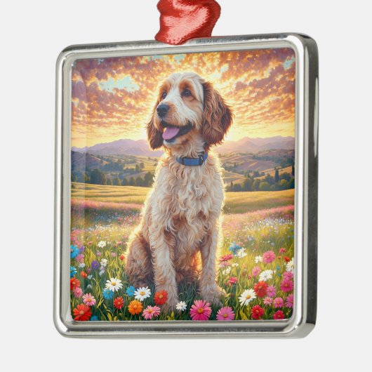 Cockapoo-Hund Ornament Aus Metall (Links)